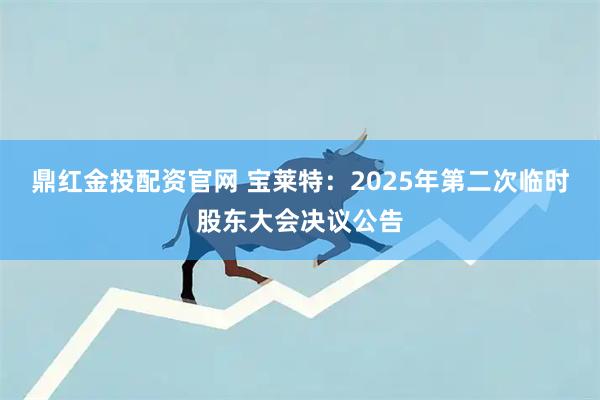 鼎红金投配资官网 宝莱特：2025年第二次临时股东大会决议公告